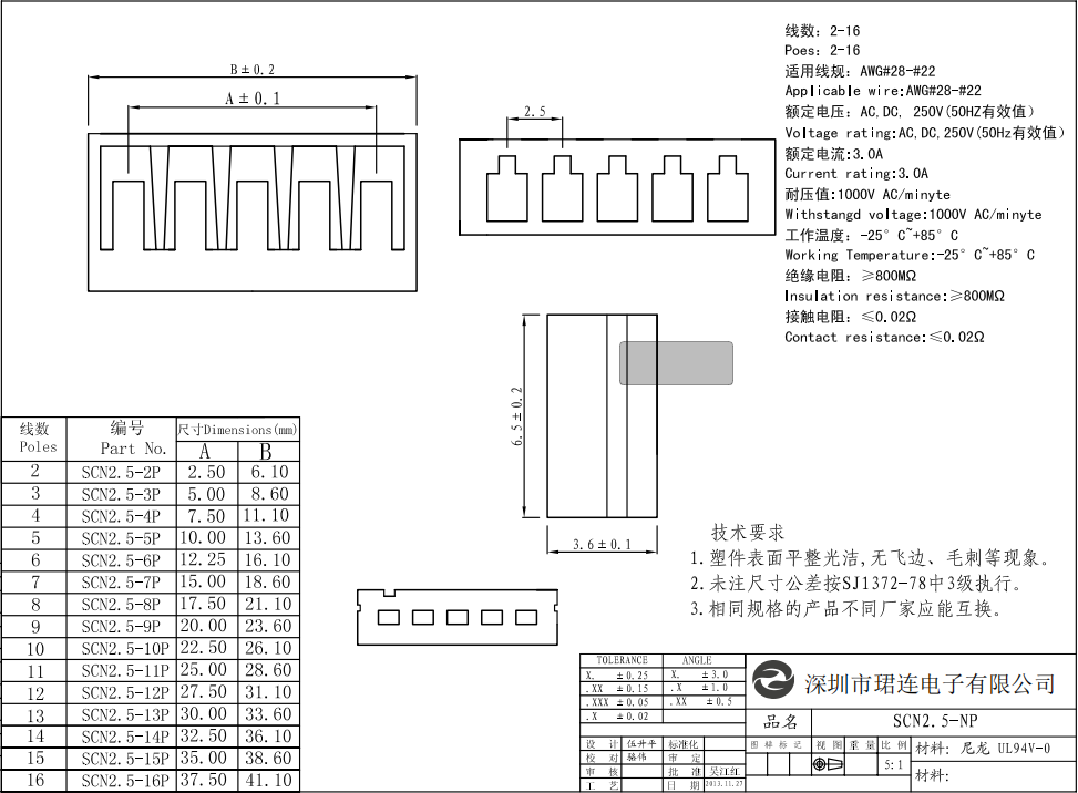 間距2.54-SCN直針 間距2.54-SCN直針